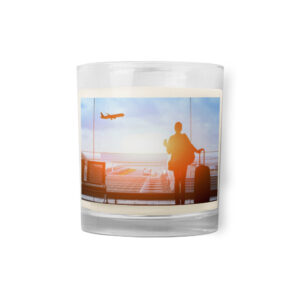 Glass jar soy wax candle