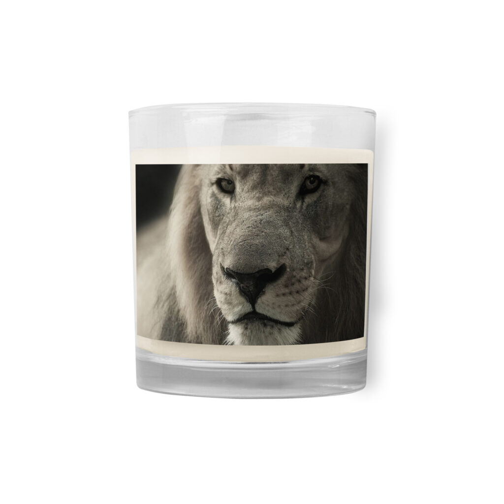 Glass jar soy wax candle