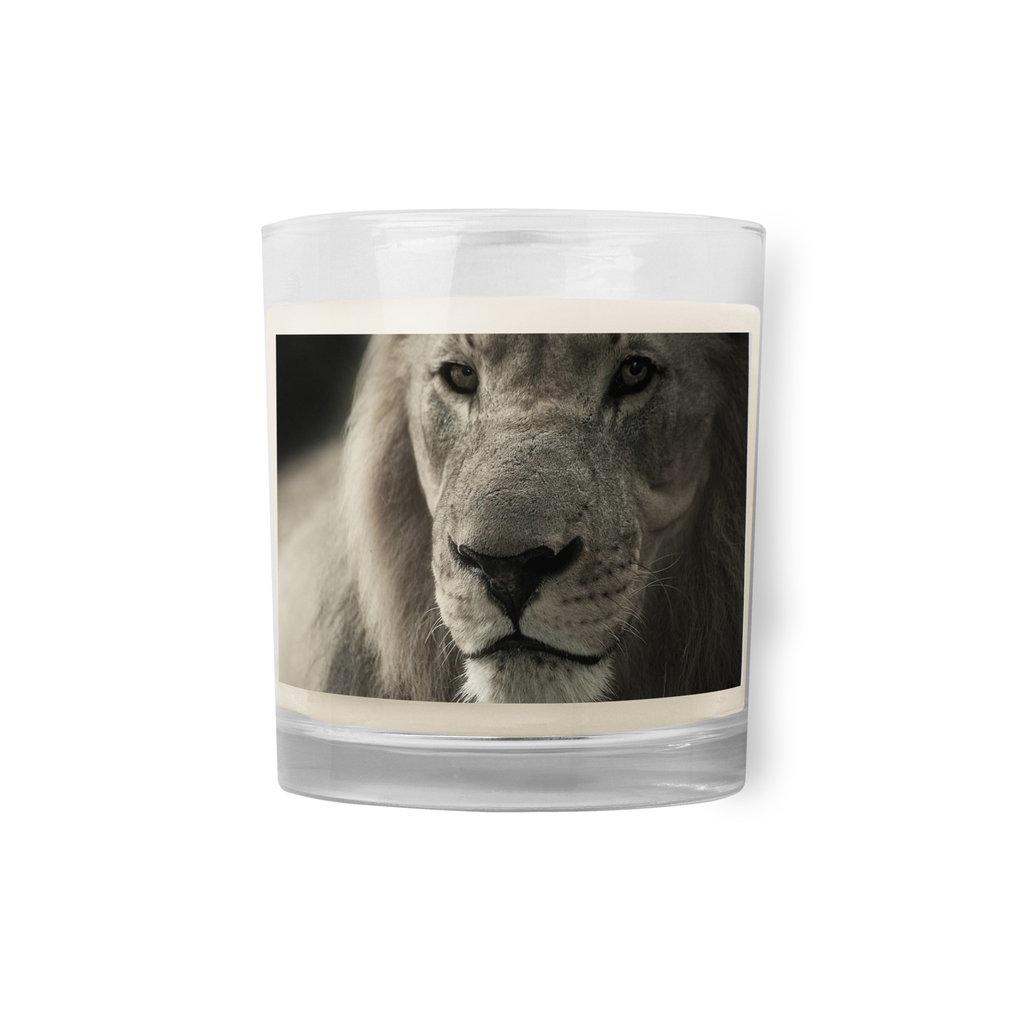 Glass jar soy wax candle