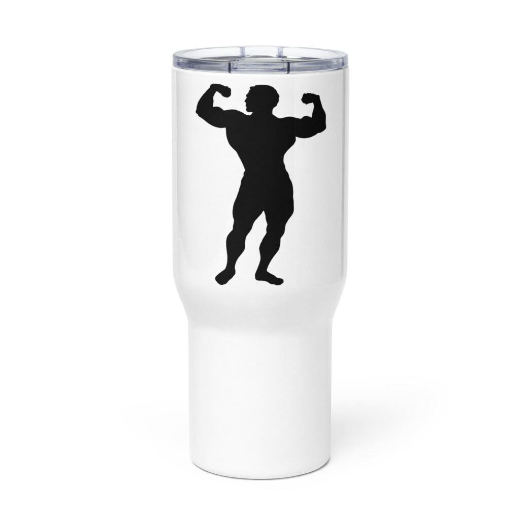 Travel mug with a handle