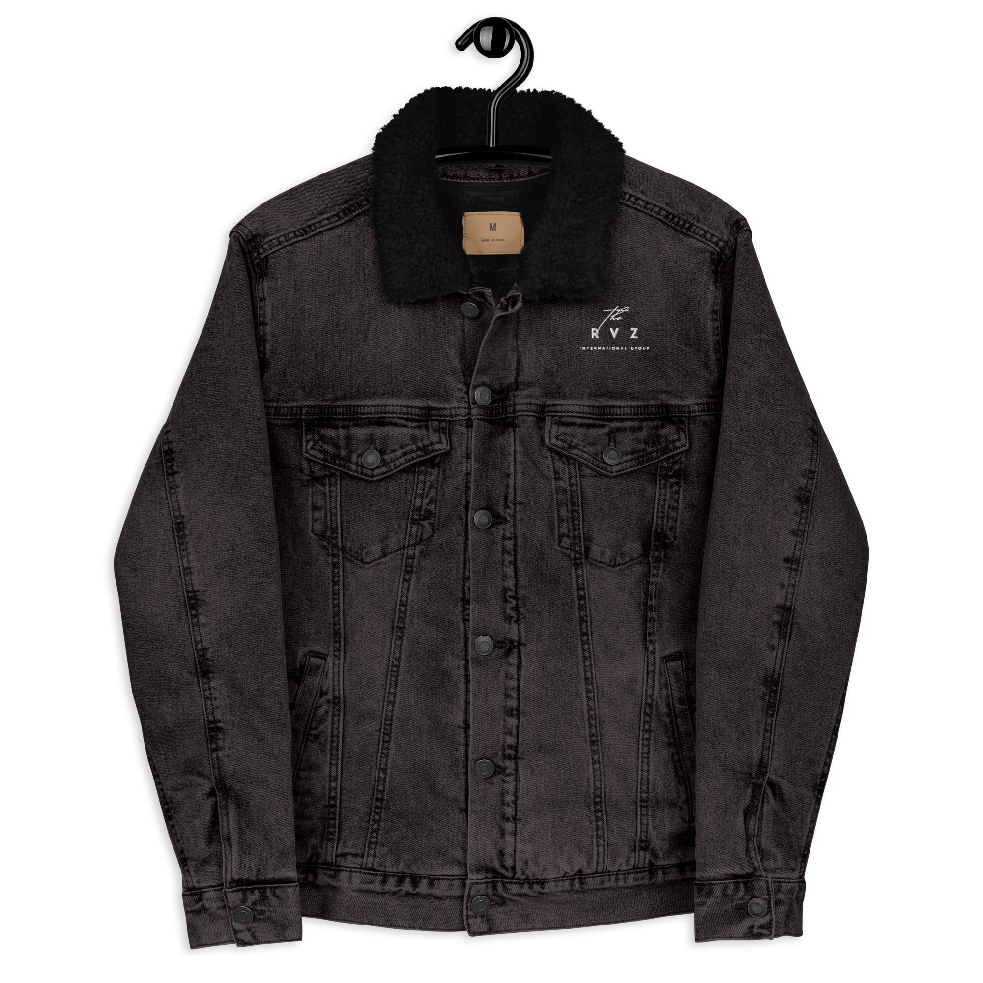 Unisex denim sherpa jacket - Image 3