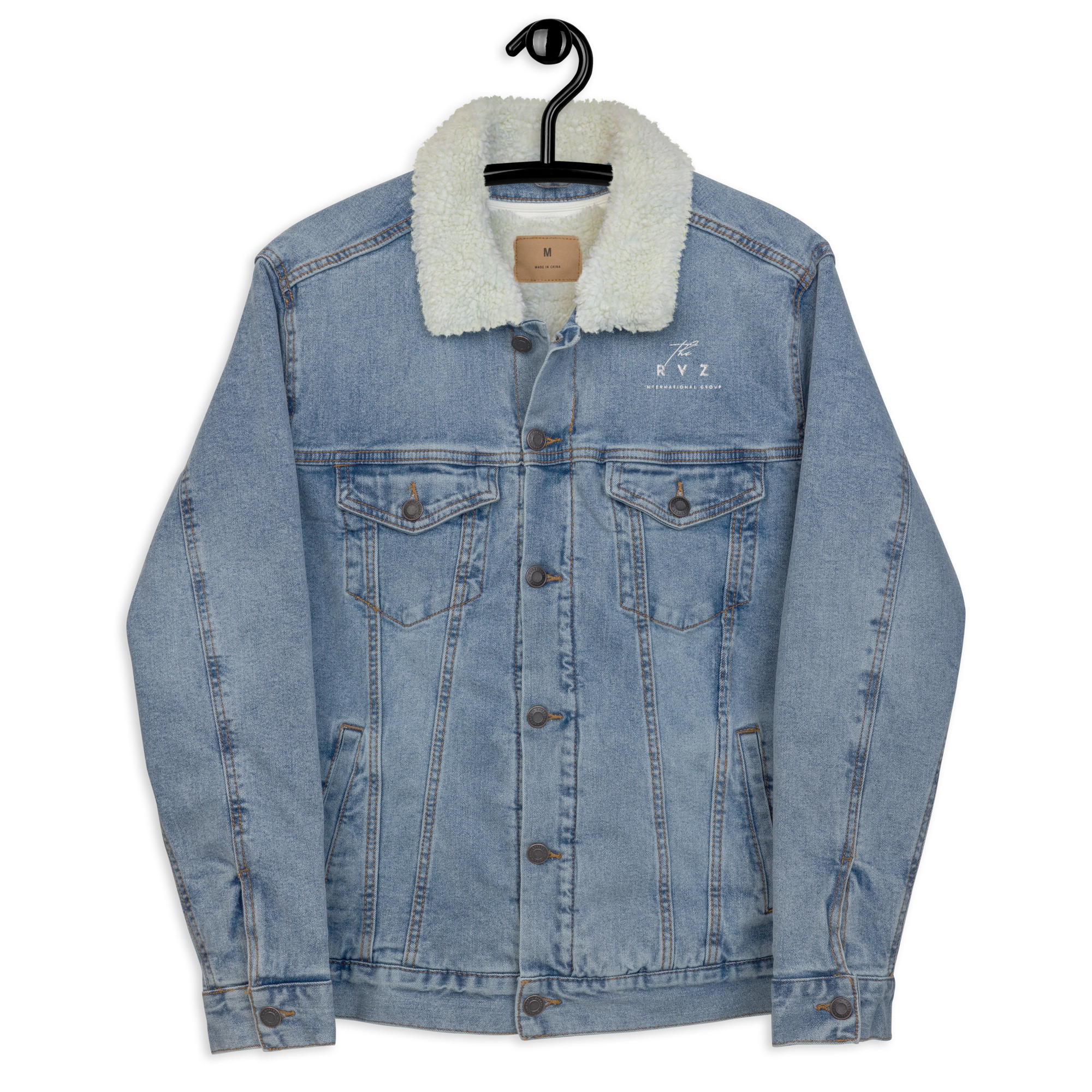 Unisex denim sherpa jacket - Image 4