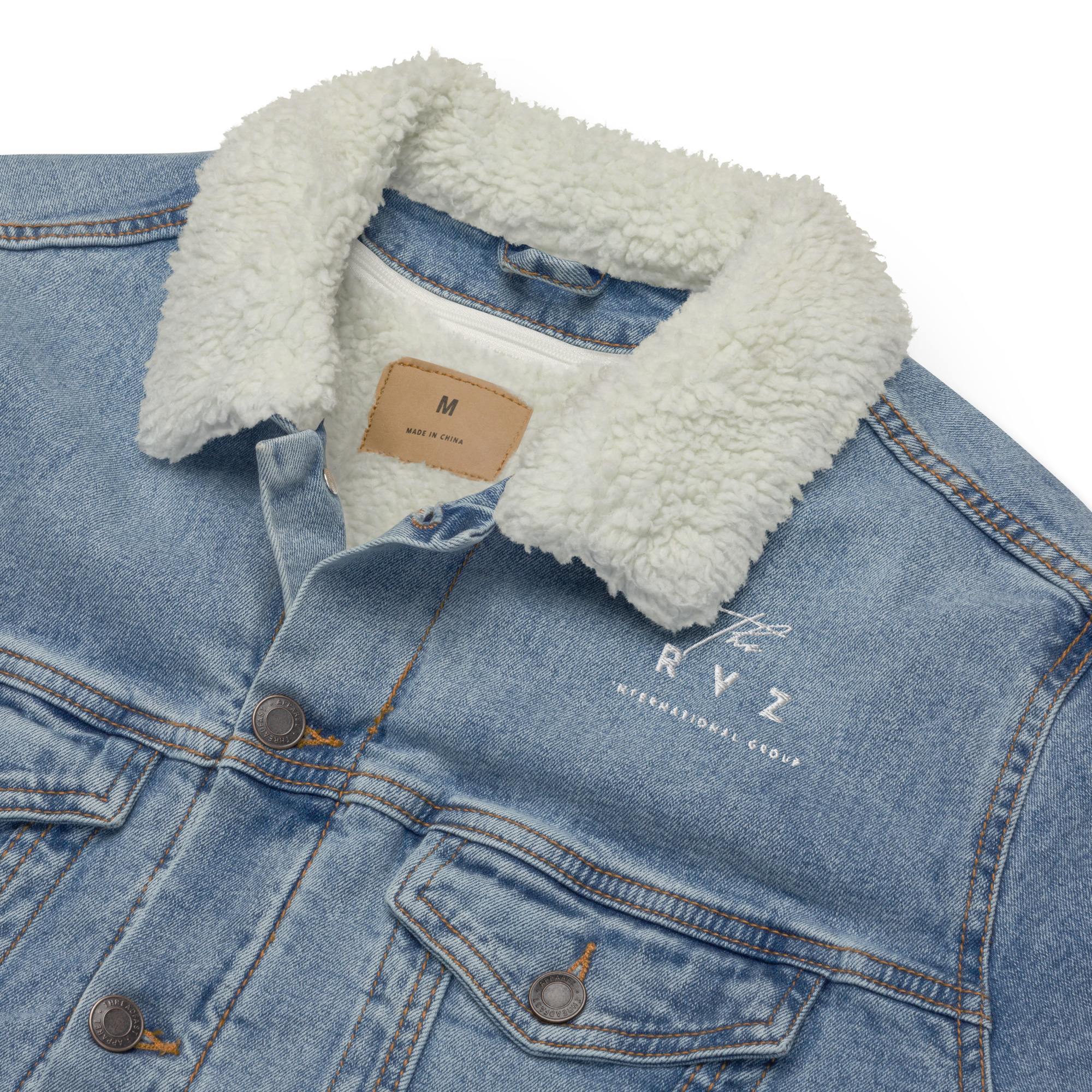 Unisex denim sherpa jacket - Image 8