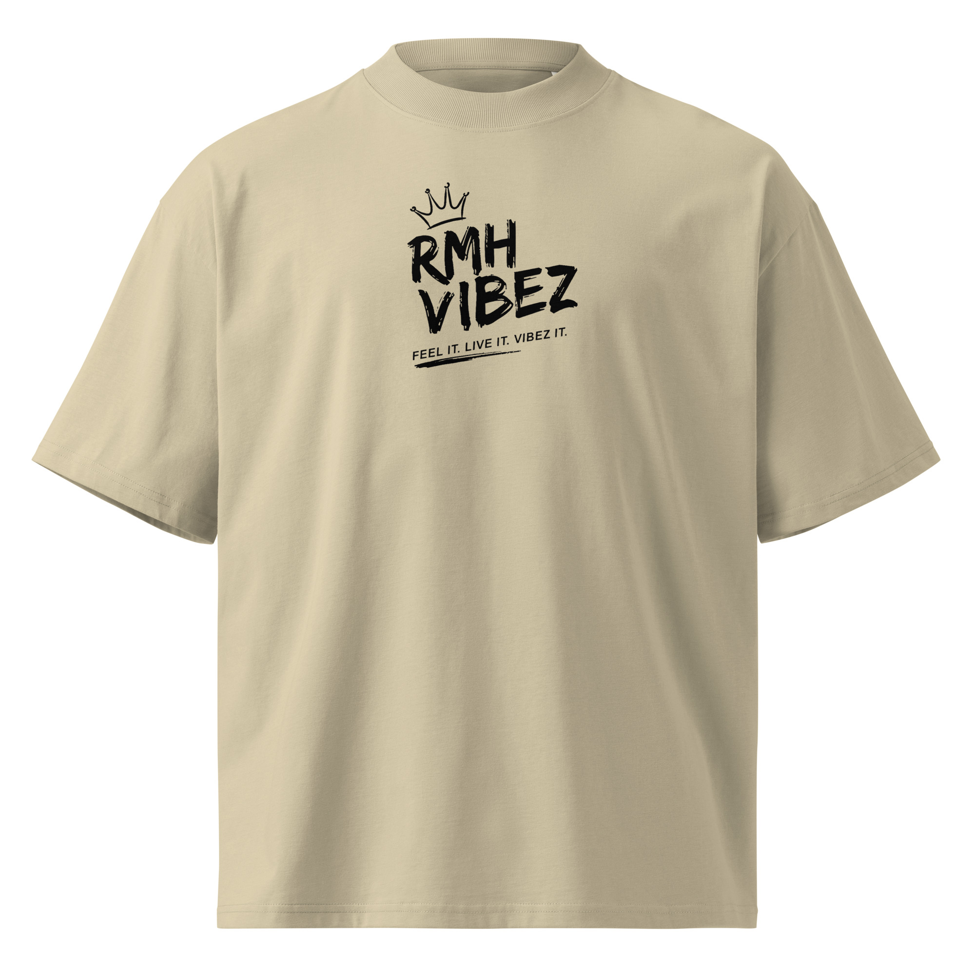Unisex organic oversized high neck t-shirt - Image 2
